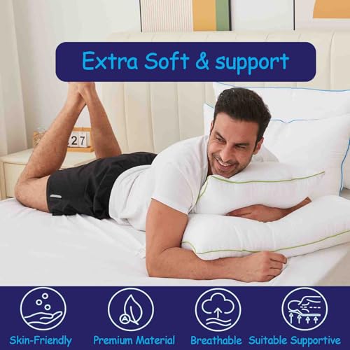King Size Set of 2 Adjustable Bed Pillows with Zipper S46679