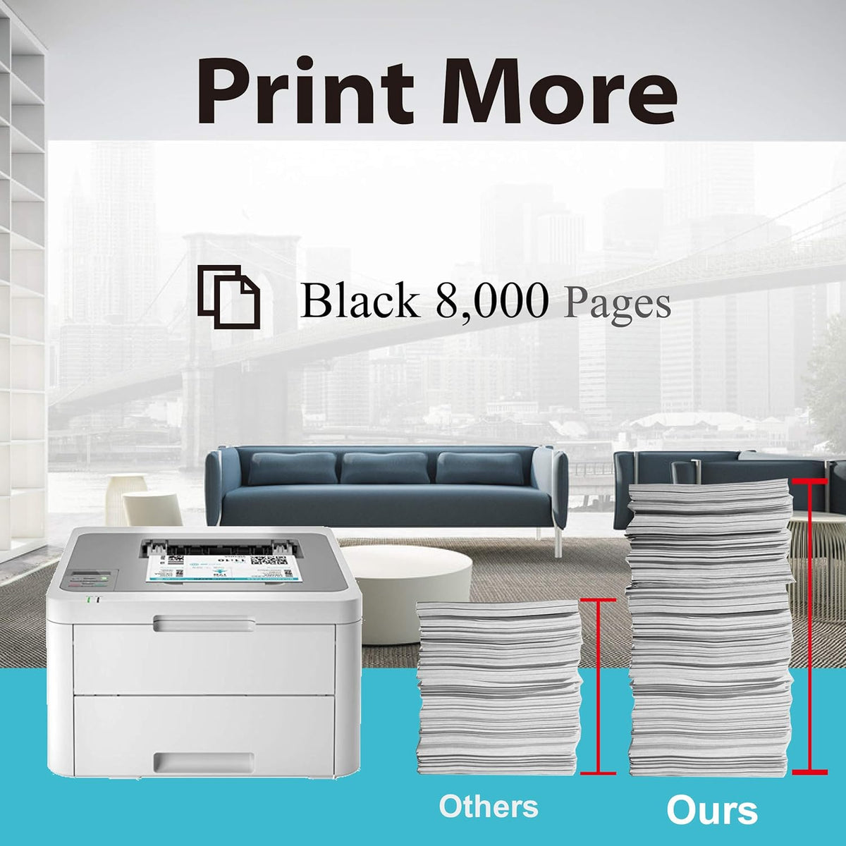 4-Pack TN-850 Toner Cartridge, 8,000 Pages, Pack of 2 B67083