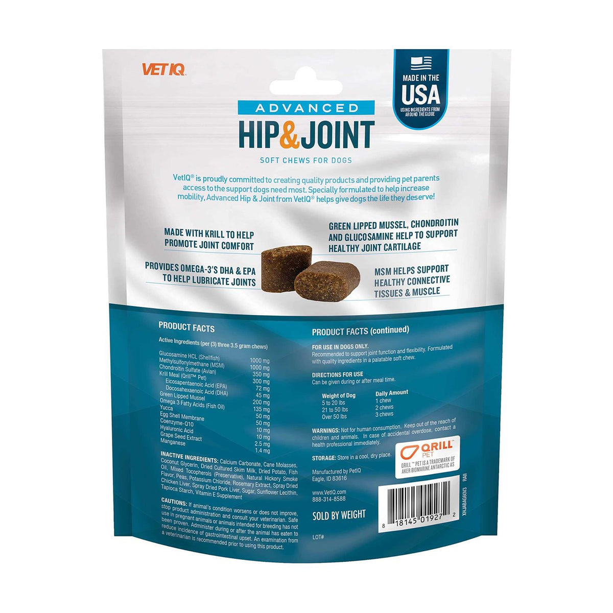 Chicken Flavored Soft Chews Hip and Joint Supplement for Dogs A8417