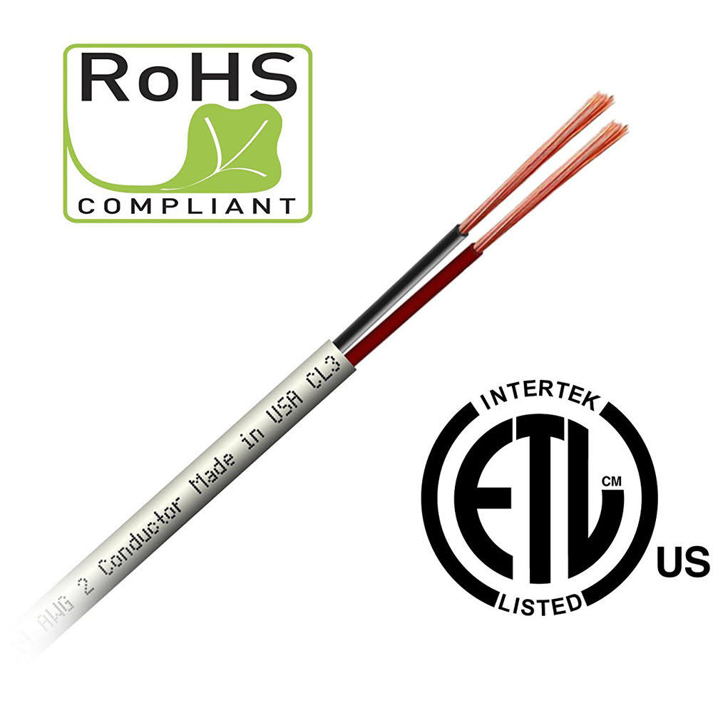 2-Conductor Pure Copper Cable 16 Gauge 500 ft S532
