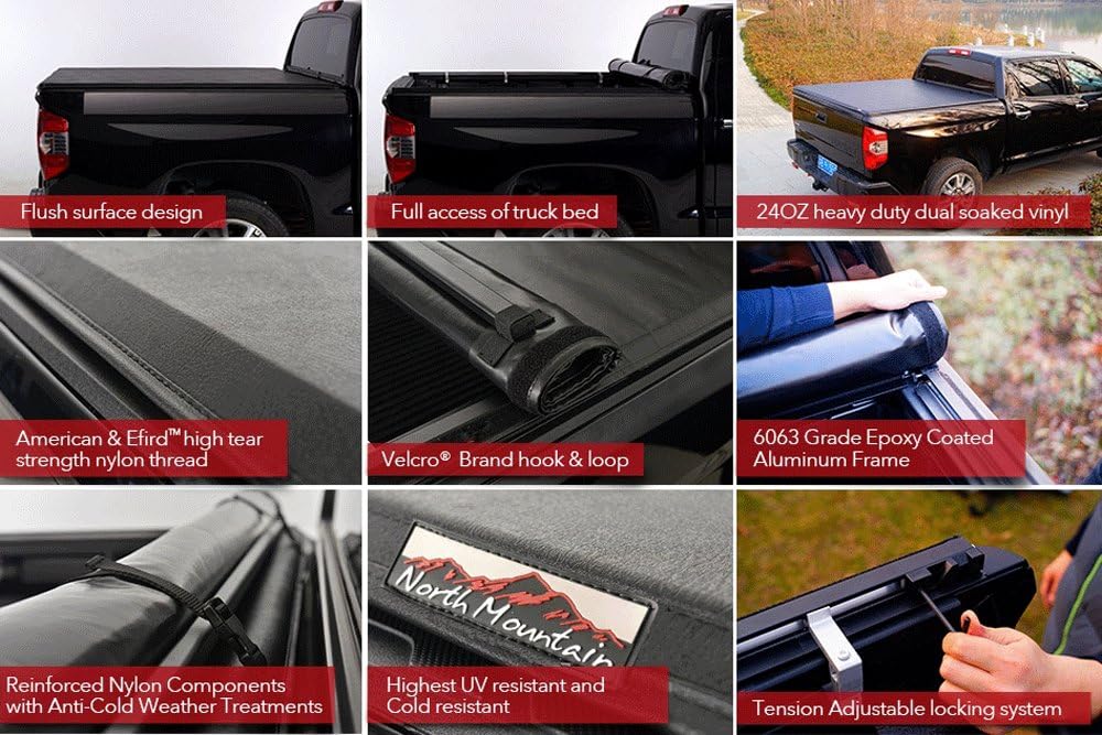 Soft Roll Up Tonneau Cover for Ford Ranger 5ft Bed L7044