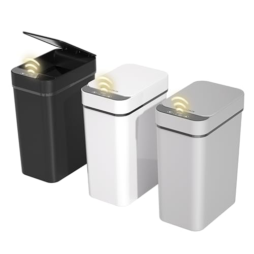 3 Pack 2.6 Gallon Touchless Motion Sensor Trash Can Y9147