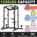 Power Rack Cage with LAT Pulldown System, 1200LBS Capacity, 13-Level Adjustable Height Z280934