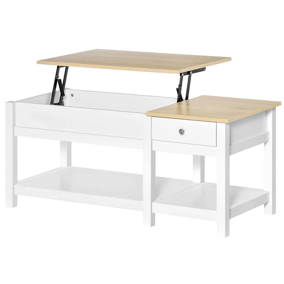 Oak Lift-up Coffee Table with Hidden Storage H56261