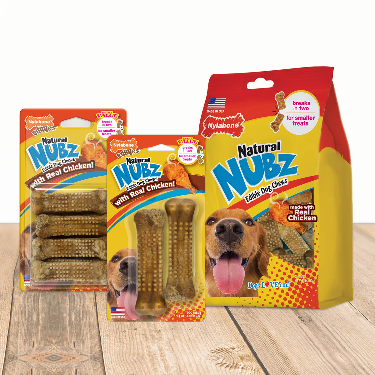 Large Edible Dog Chew Treat, Chicken Flavor, 2.2 Lbs. (18 Count) G379115