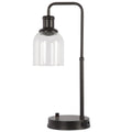 Antique Bronze Desk Lamp with AC Outlet C752