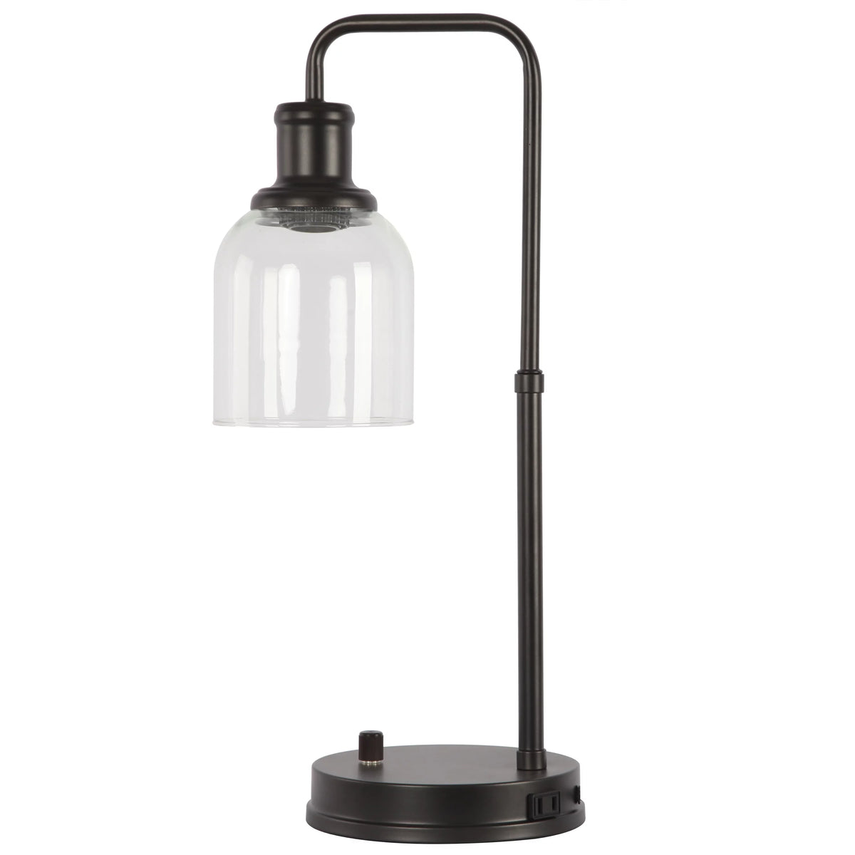 Antique Bronze Desk Lamp with AC Outlet C752