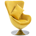 Swivel Egg Chair with Cushion Yellow C9844