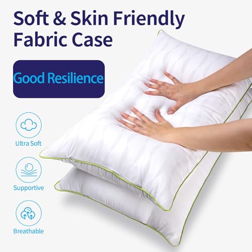 King Size Set of 2 Adjustable Bed Pillows with Zipper S46679