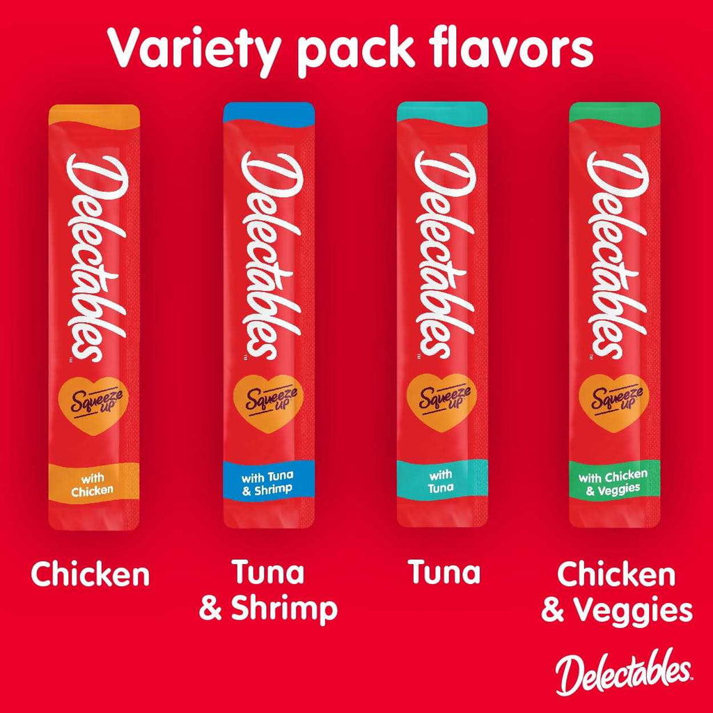 Interactive Lickable Wet Cat Treats Variety Pack E46167