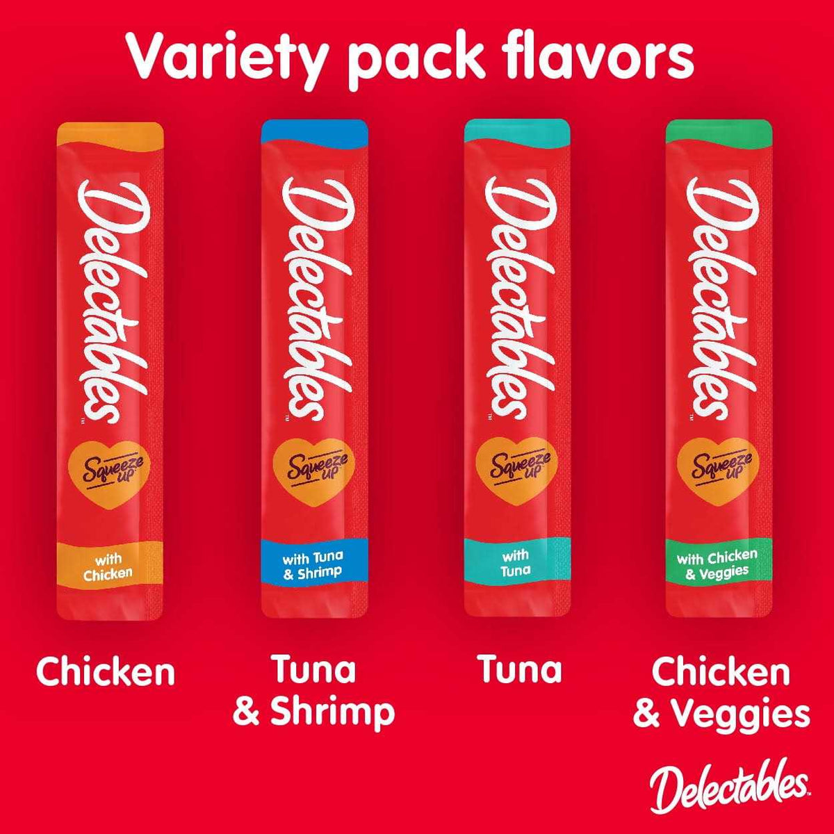 Interactive Lickable Wet Cat Treats Variety Pack E46167