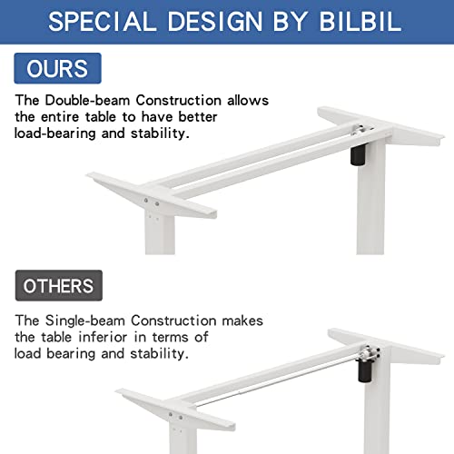 Rustic Brown 59 Inch L-Shaped Electric Sit-Stand Computer Desk with 3 Splice Boards S548