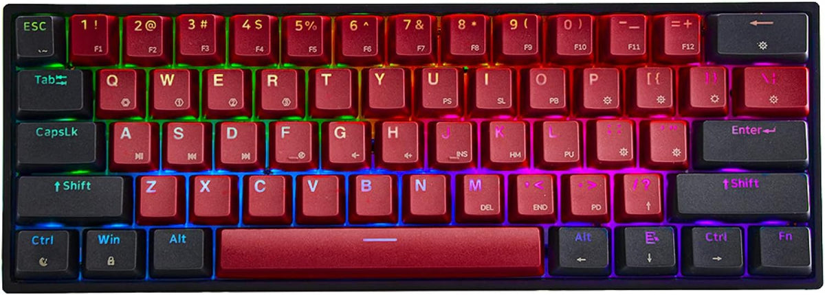 61 Keys Hot Swappable Programmable Mechanical Wired Keyboard C390