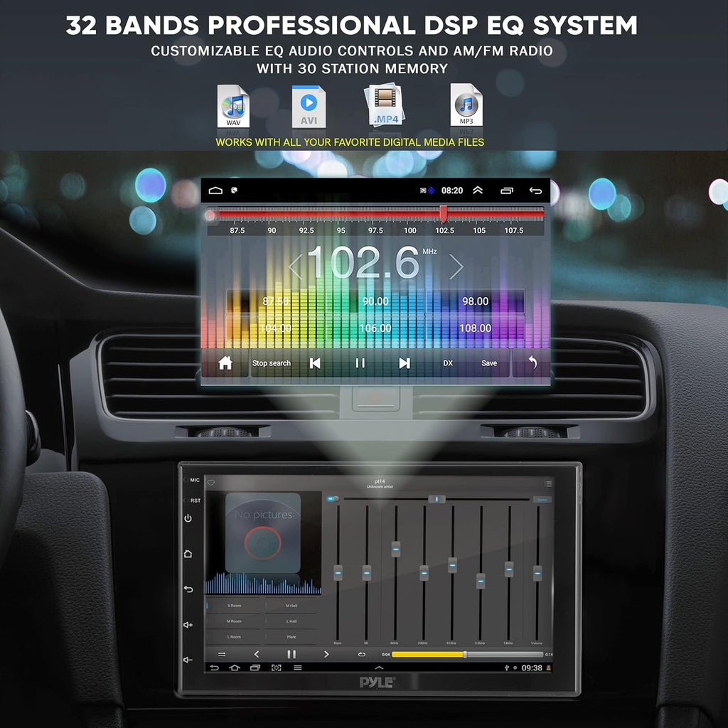 Double DIN 7inch HD 1080p Touch Screen Car Stereo Receiver with Bluetooth K8113