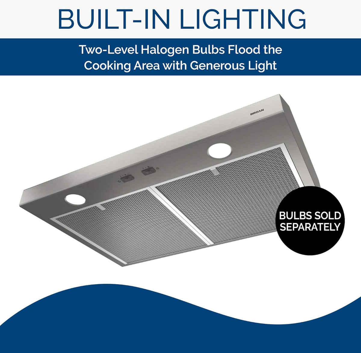Stainless Steel 24-inch Under Cabinet Range Hood with Light W213661