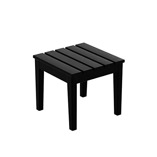Black 18" HDPE Outdoor Side Table L933