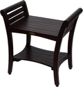 Teak Shower Bench 24 Inch Brown R760878