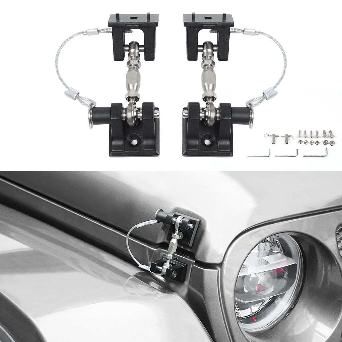 Aluminum Alloy Hood Latches Kit X878