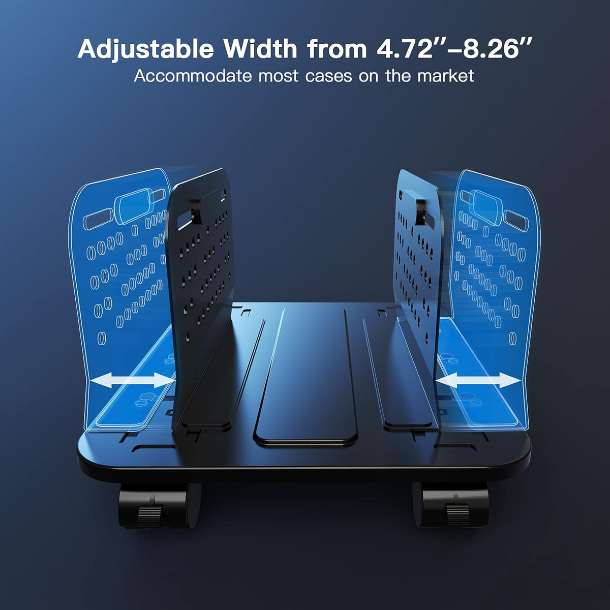 Adjustable Mobile CPU Stand with Locking Caster Wheels V867