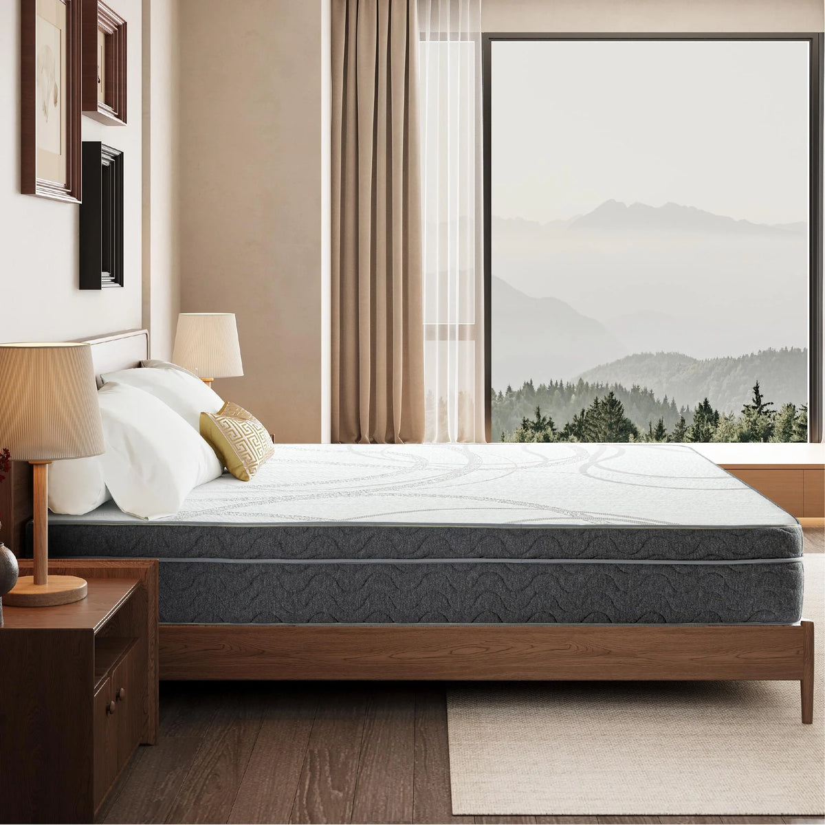 Full Size Gel Memory Foam Pocket Spring Hybrid Mattress I986