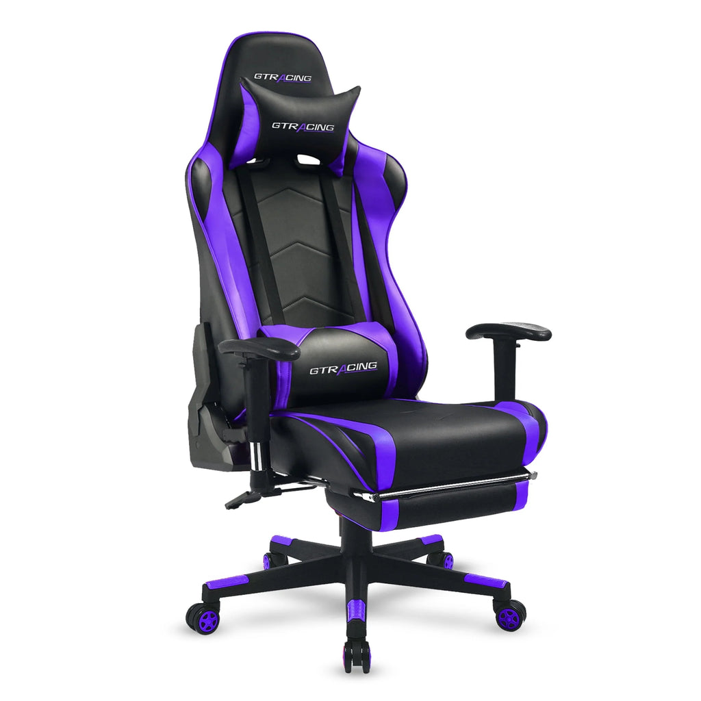 Red PU Leather Gaming Chair with Footrest Y117