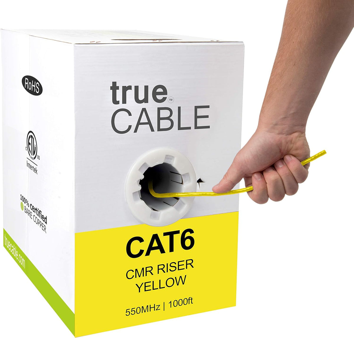 1000ft Gray 23AWG 4 Pair Solid Bare Copper Bulk Ethernet Cable L127