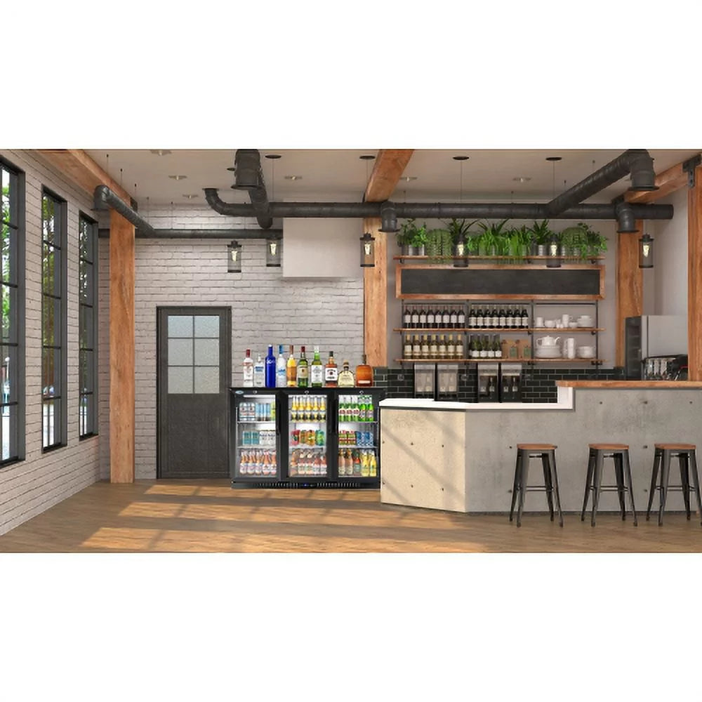 Three-Door Back Bar Refrigerator 11 Cu Ft C282