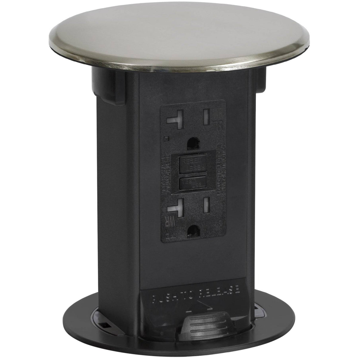 Pop Up Counter Outlet, 20A Gfi, Nickel M8998