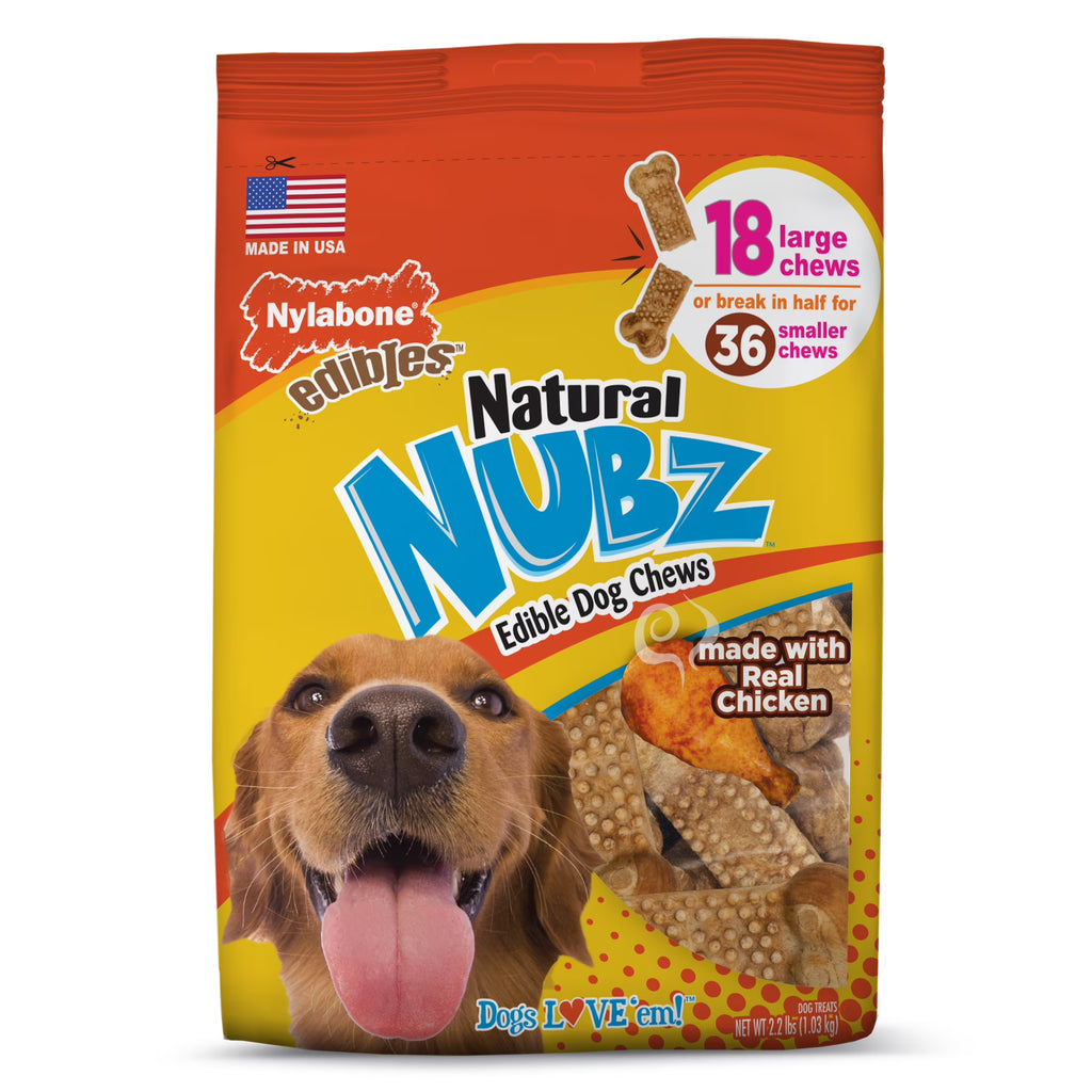 Large Edible Dog Chew Treat, Chicken Flavor, 2.2 Lbs. (18 Count) G379115