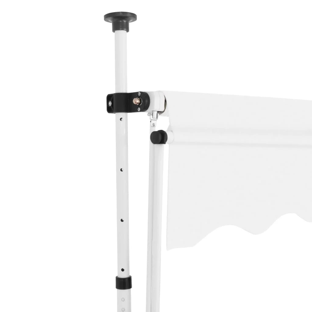 Cream White Retractable Window Awning Canopy with Crank Handle U379805