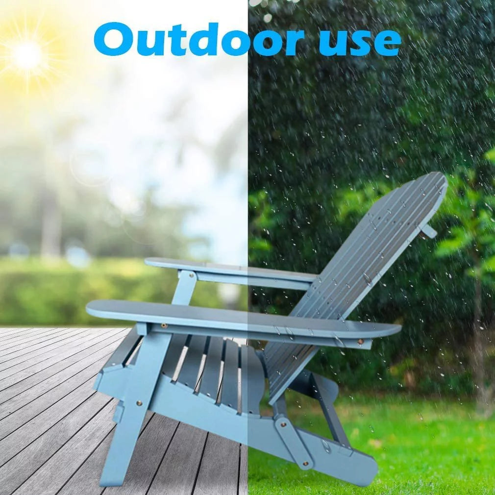 Folding Adirondack Chair Weather Resistant Plastic A66907