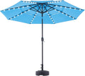 10' Patio Umbrella with LED Lights, Double Vent, 30UPF Canopy, 48 Solar Lights C721280