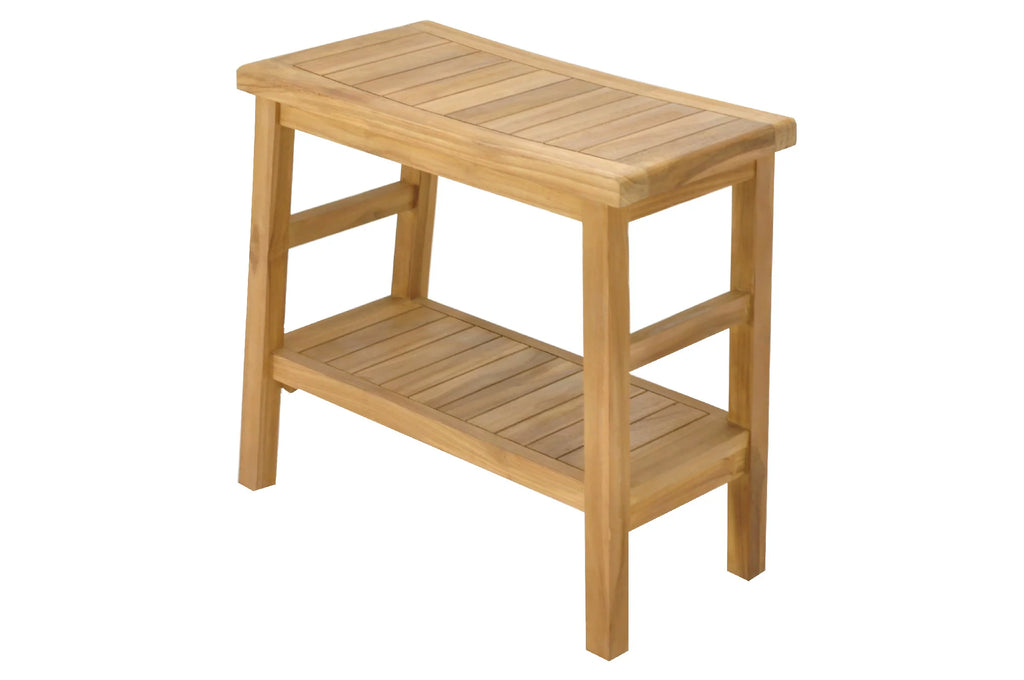 Teak Wood Shower Seat 24" Outdoor Bench V55124