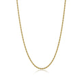 24k Yellow Gold Plated Stainless Steel Twisted Rope Chain Necklace 22 inches M685301