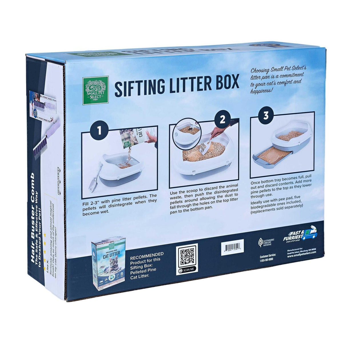 Pine Pellet Cat Litter Box F7487