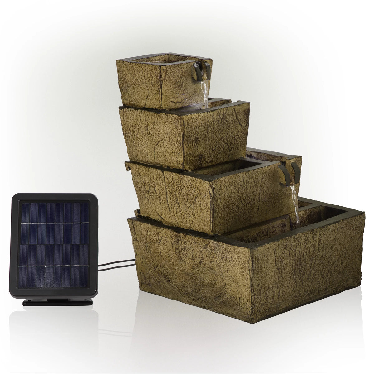 17" Tall Solar Tiered Fountain with LED Lights T723501