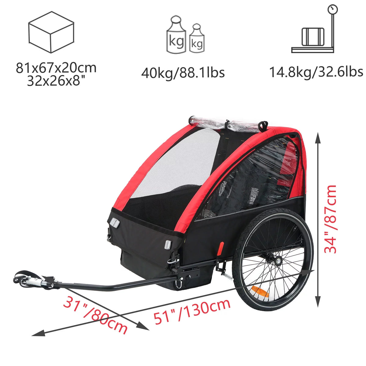Foldable Kids Bike Trailer Z96319