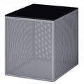 Gray Glass Top Side Table V301415