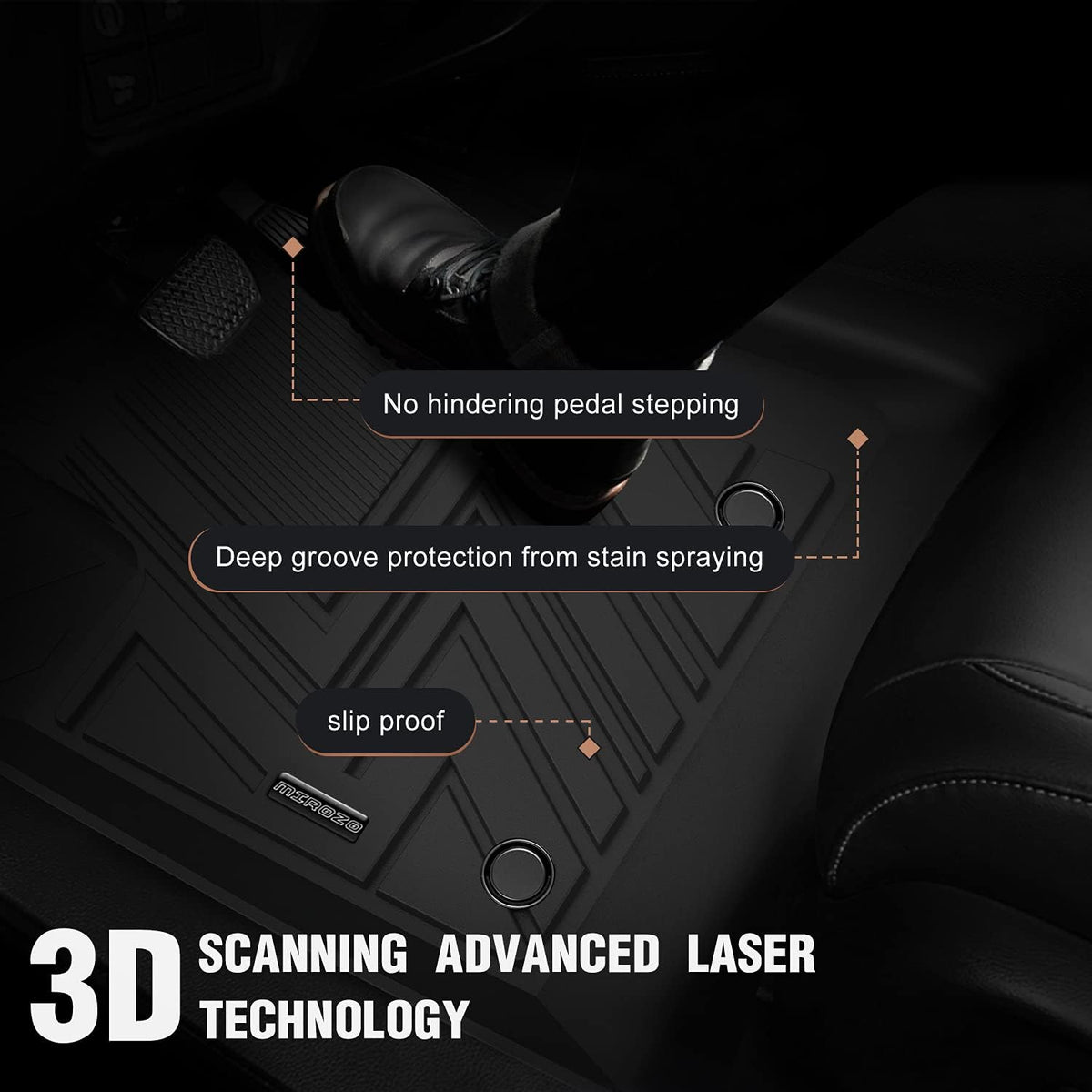 Black TPE Car Floor Mats G523