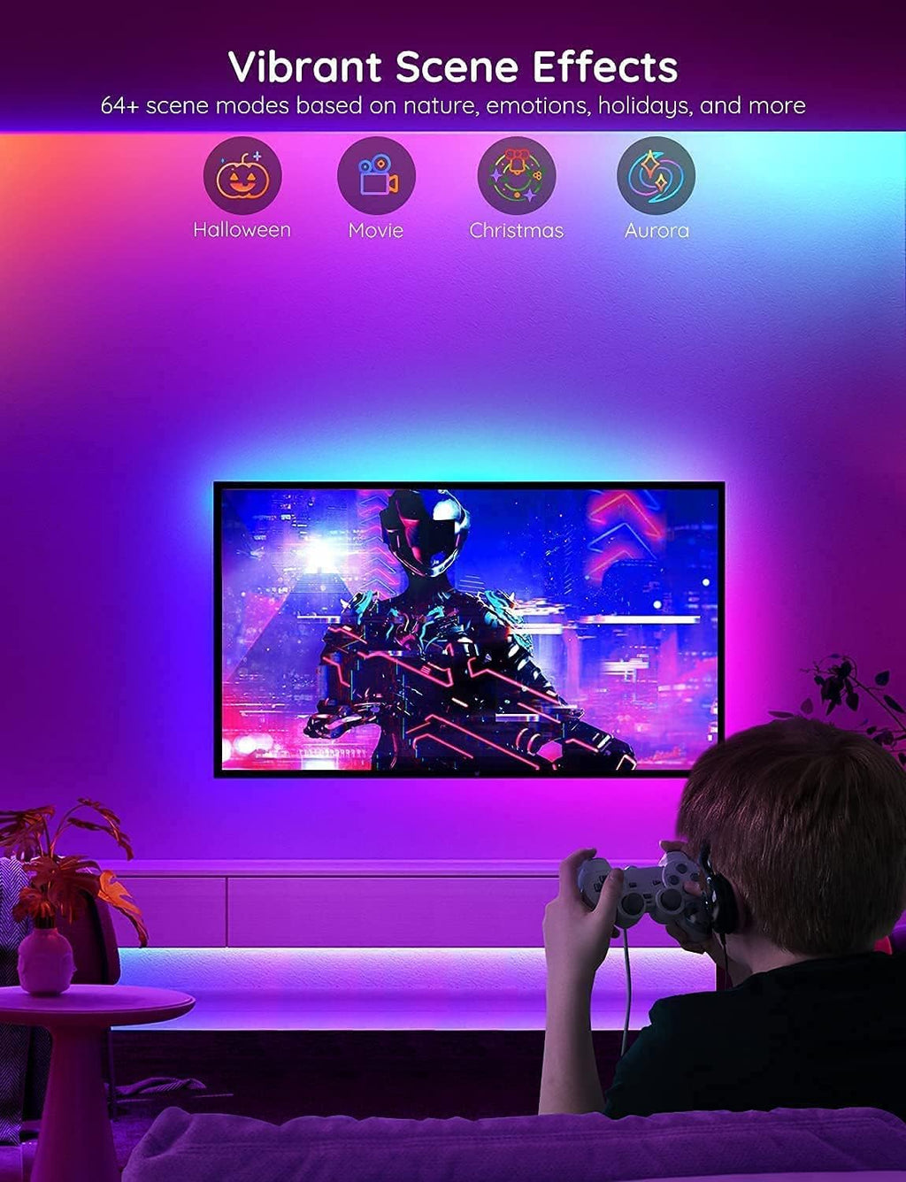 65.6ft RGBIC Smart WiFi LED Light Strip Pack of 2 U140