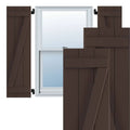 16 1/8x22W x 67x22H PVC Three Board Joined Board-n-Batten Shutters H353748