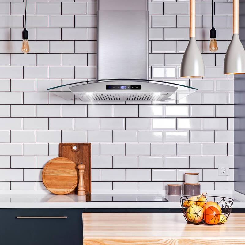 30 in. Stainless Steel Wall Mount Range Hood with Touch Controls T44310