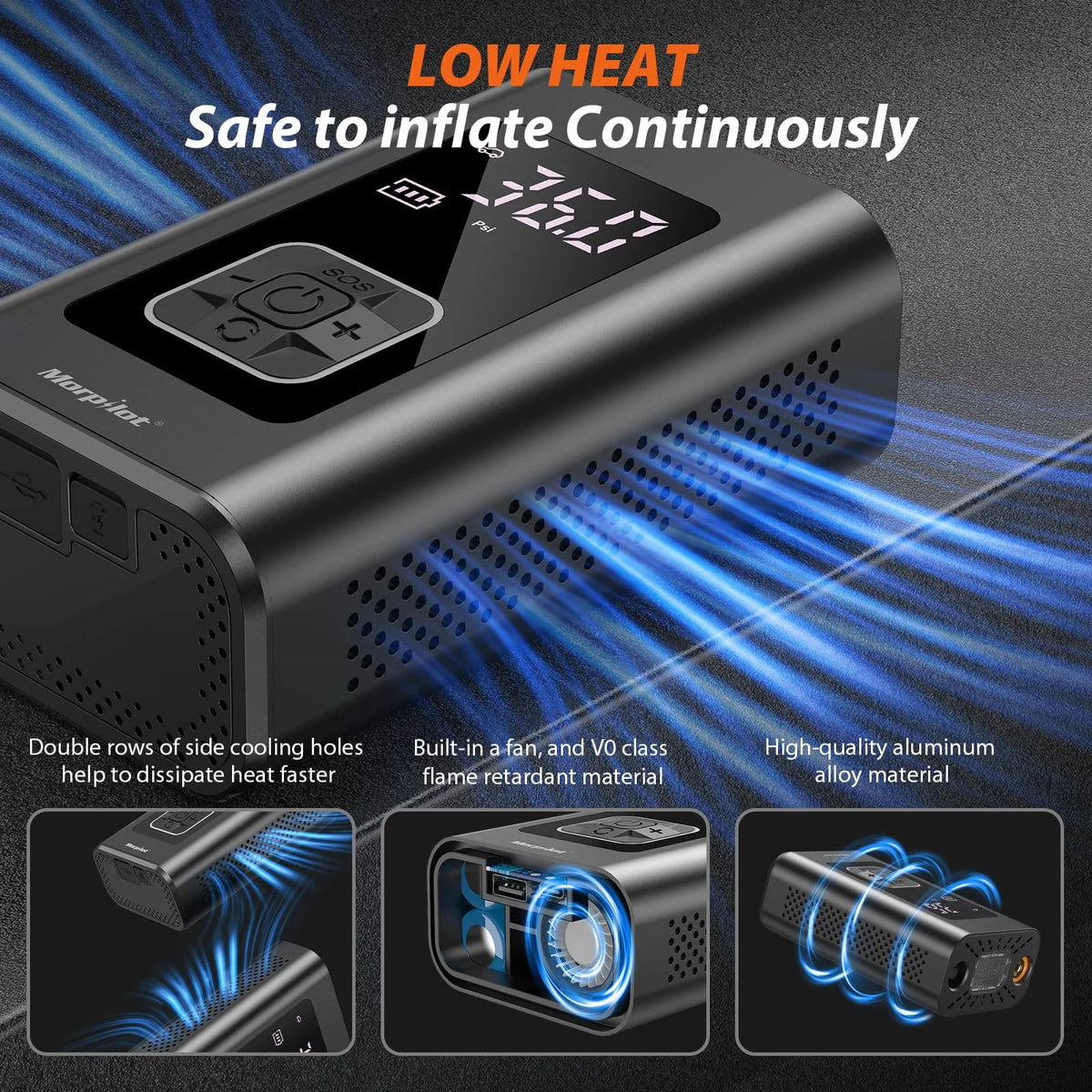 150PSI Portable Air Compressor with Digital Pressure Gauge T4082