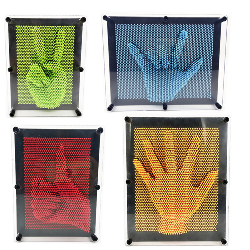 3D Pin Art Sculpture Hand Model Board Desktop Toy N83901