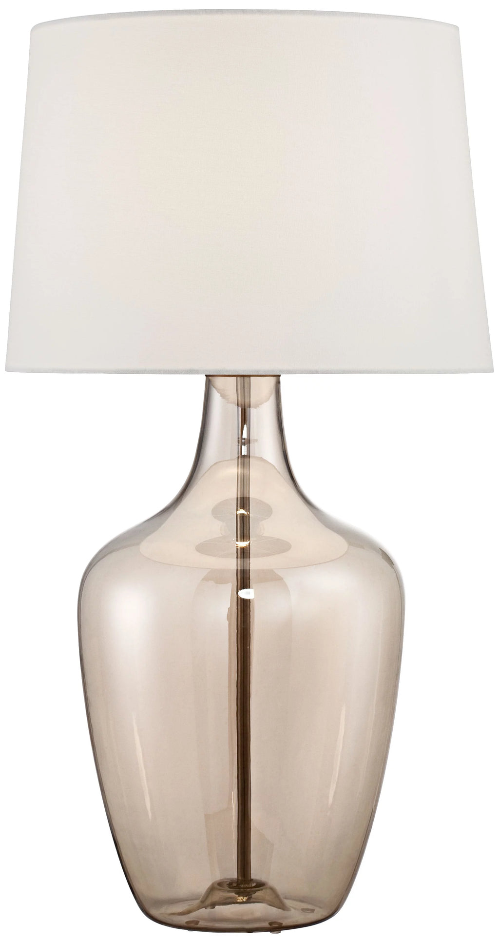 Glass Table Lamp with Off-White Shade P64002