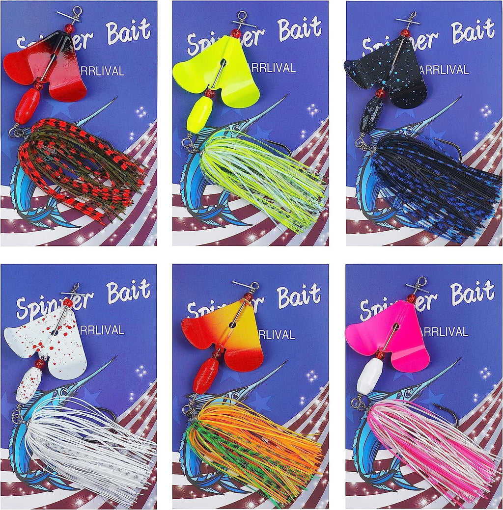 6pcs Metal Spinnerbait Fishing Lures S249