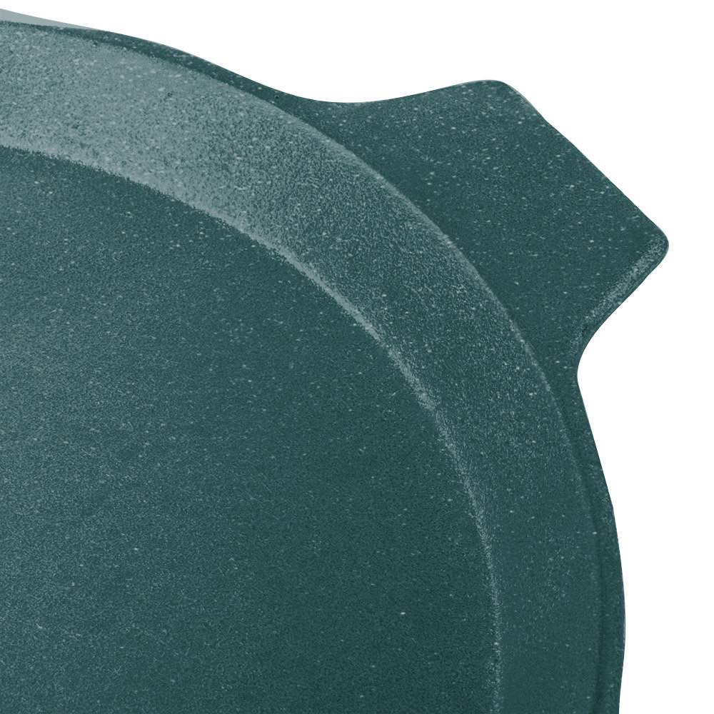 Hunter Green White Speckle 10x22 Sand Cast Aluminum Pizza Tray with Handle Y197