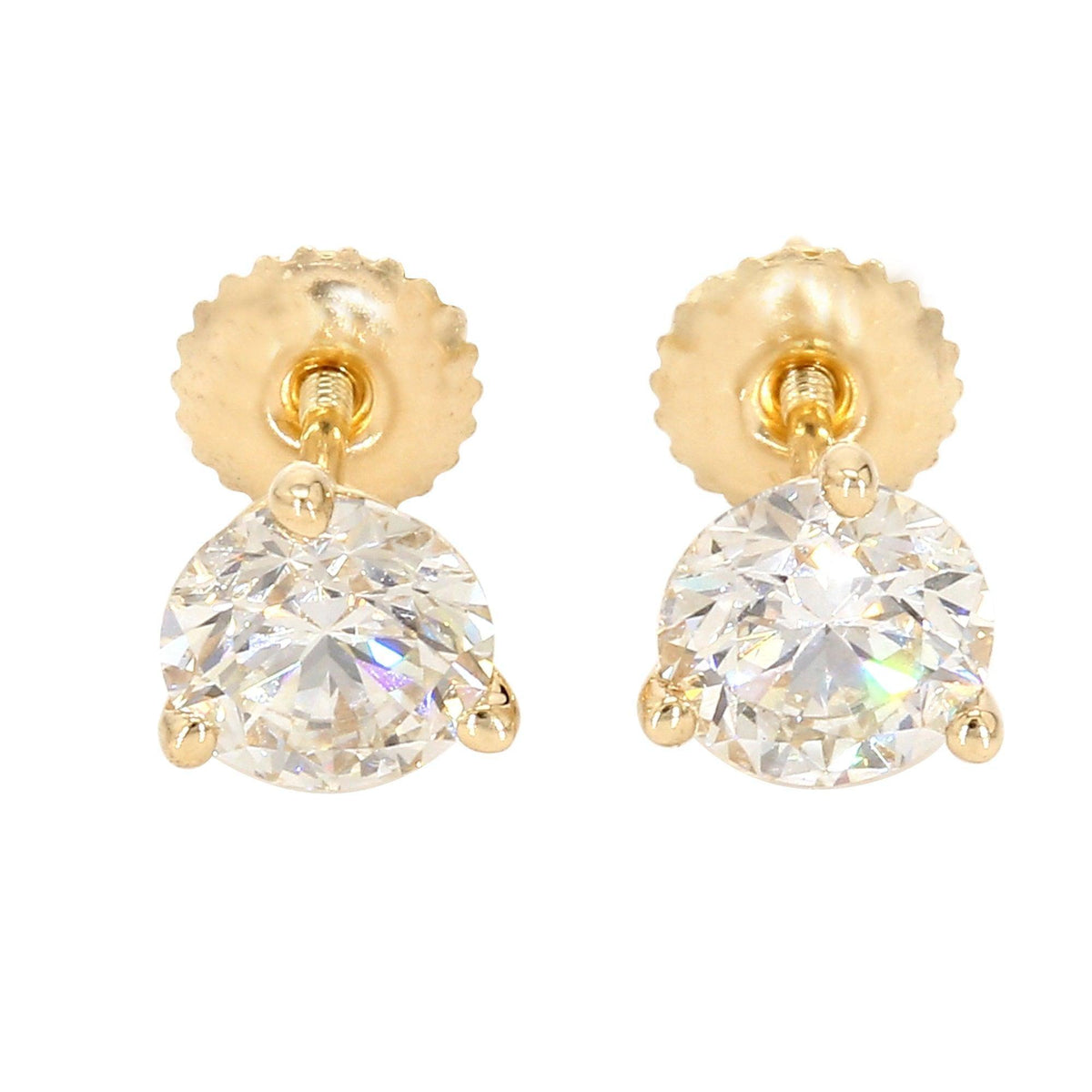 1/2 Ctw Lab-Grown Diamond Stud Earrings 14k White Gold J654436
