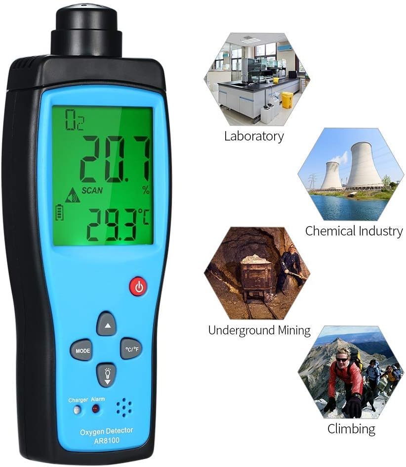 Oxygen Gas Meter Digital O2 Tester J49977