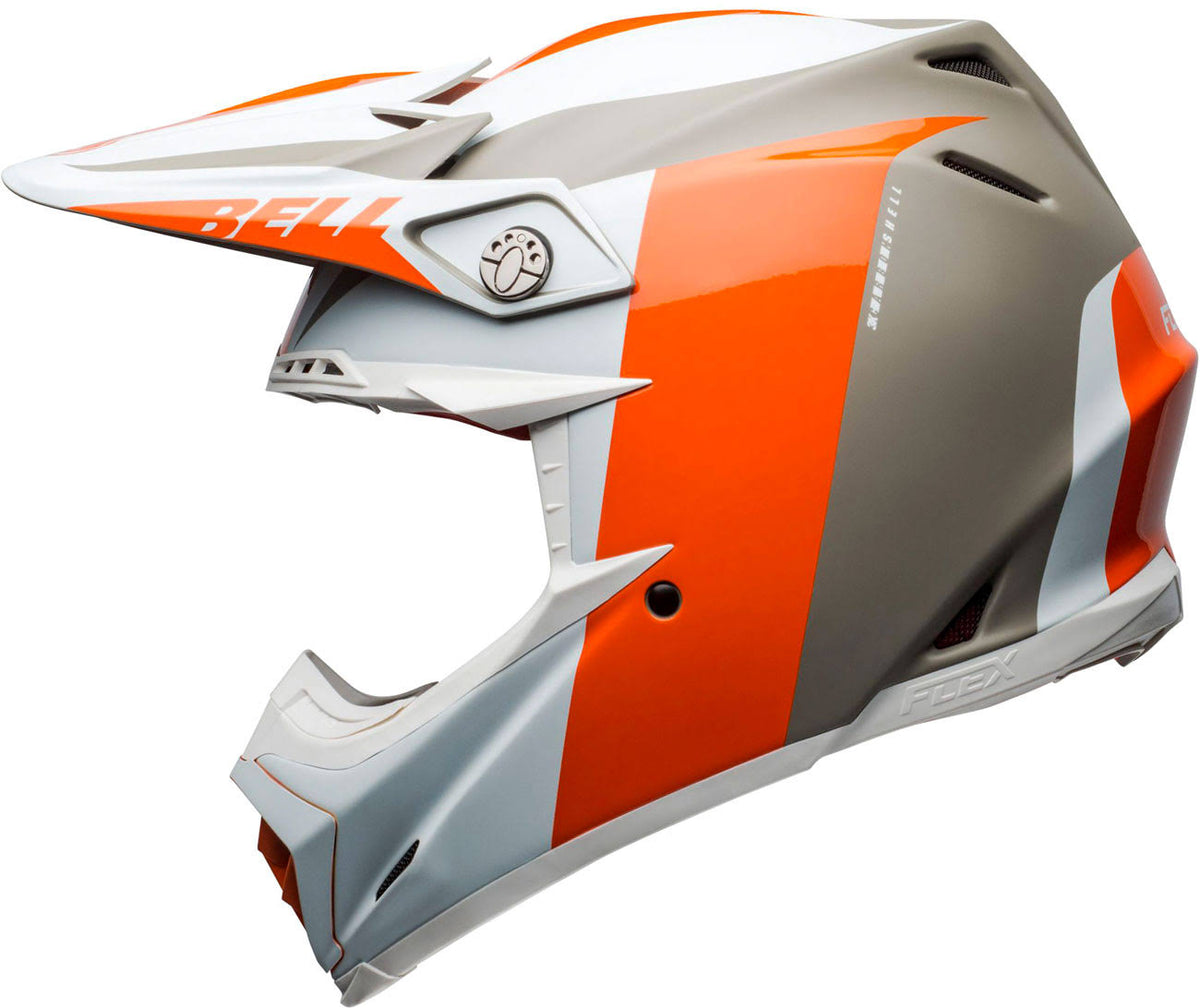 White Orange Sand Moto-9 Helmet B54429